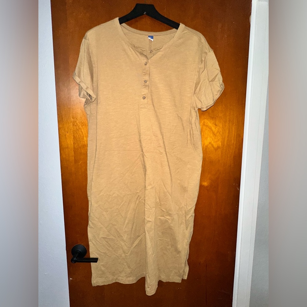 Old Navy Tan T-Shirt Dress